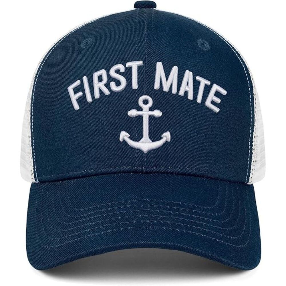 Unisex Light Blue First Mate Embroidery Adjustable Classic Hunting Baseball Cap